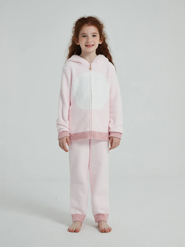 Pigiama in pile per bambina autunno e inverno